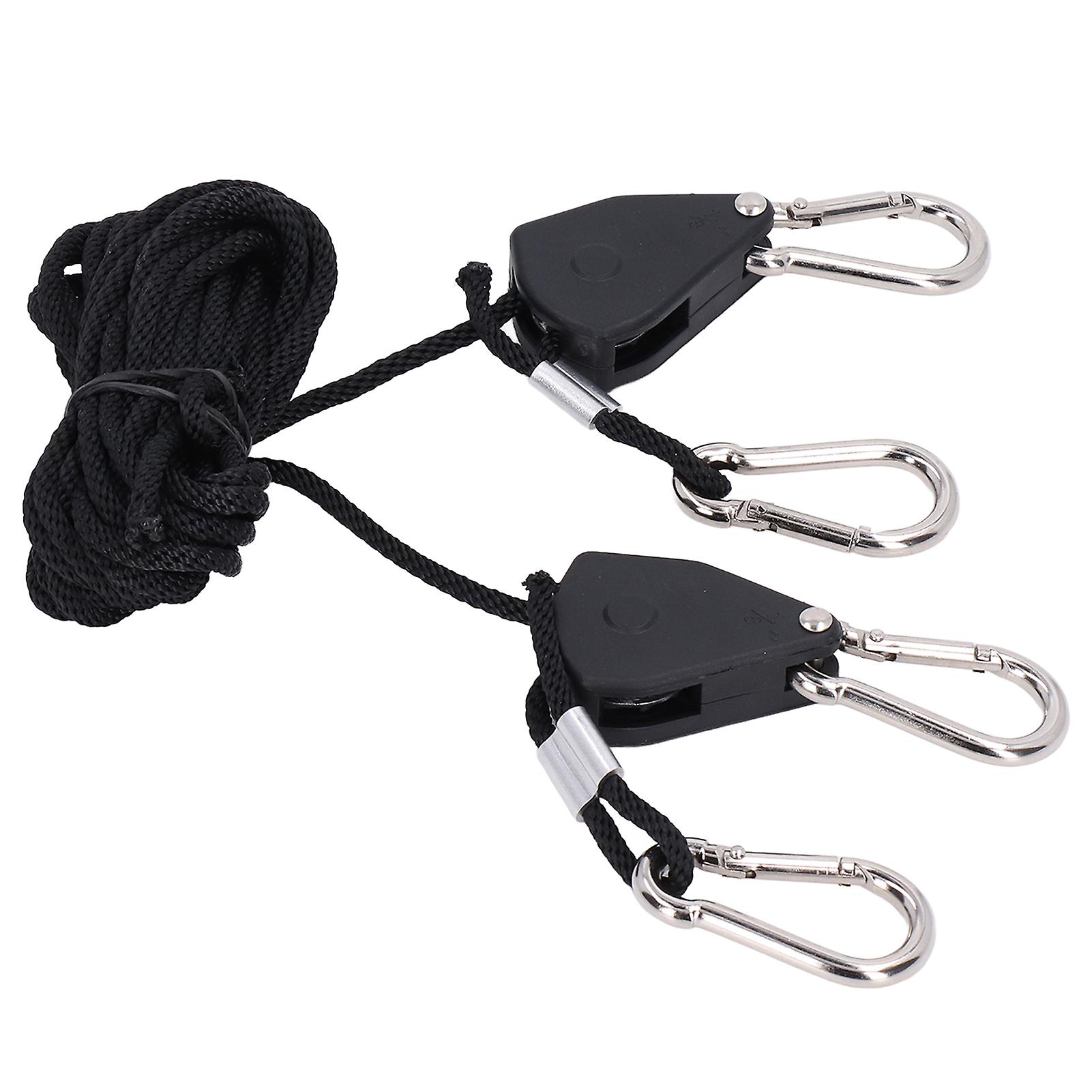 2pcs 1/8in Grow Light Rope Hanger Adjustable Heavy Duty Rope Clip Hanger High Strength Rope Hanger