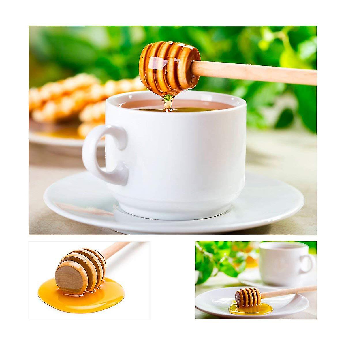 30 Pcs Mini Wood Honey Dipper Sticks， 3 Inch Server For Honey Jar Dispense Drizzle Honey