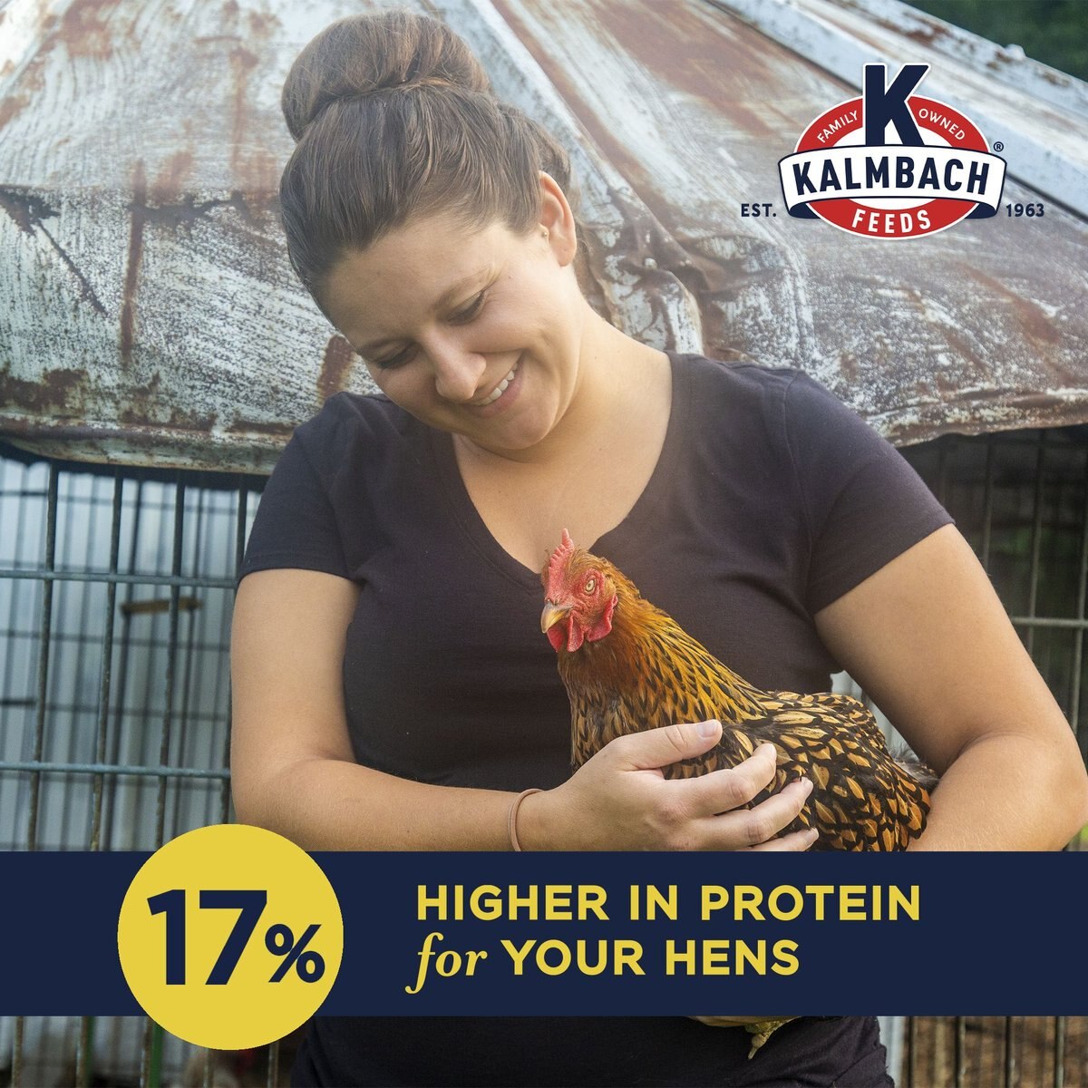 Kalmbach Feeds All Natural Non-GMO 17% Protein Layer Pellets Chicken Feed， 50-lb bag