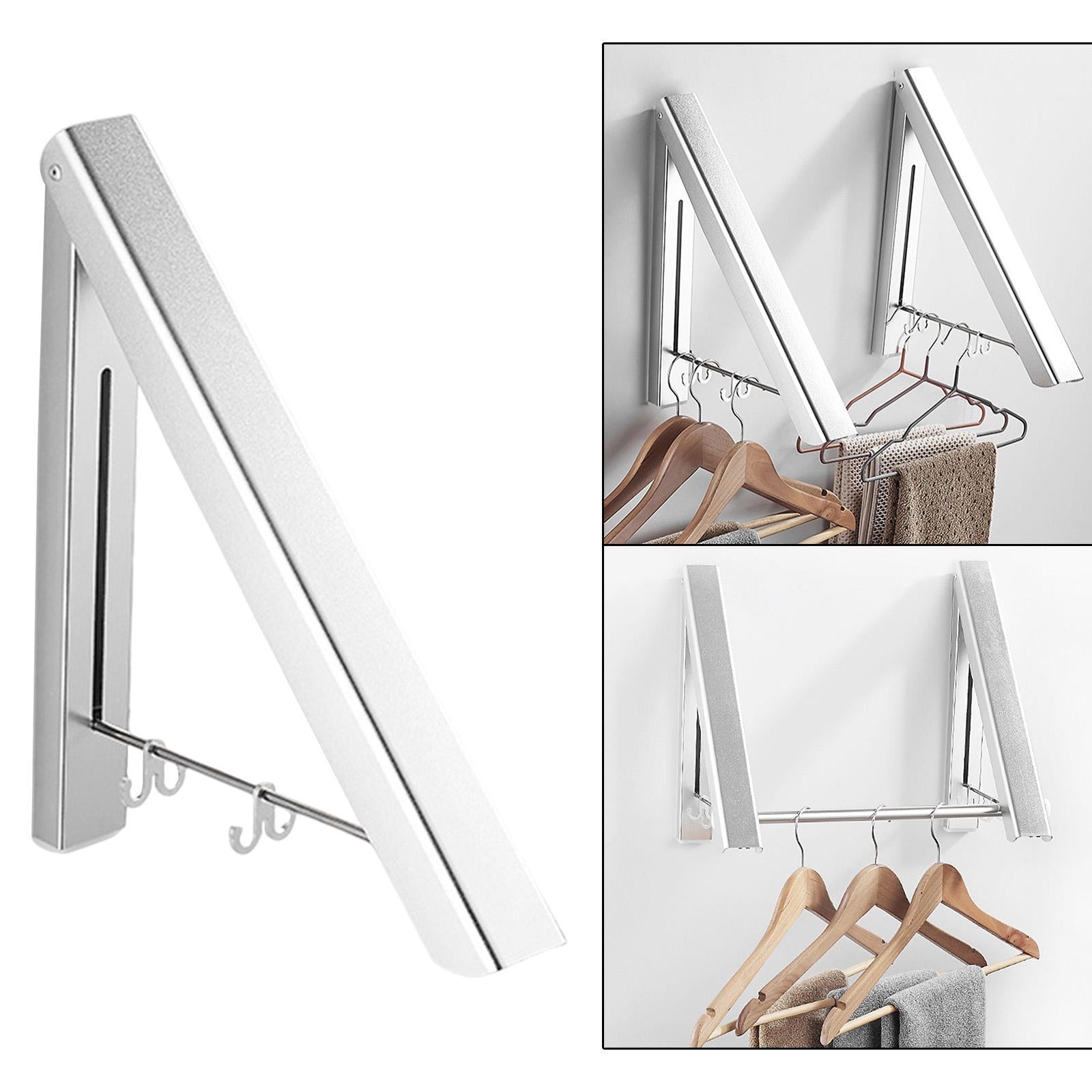 Folding Clothes Hanger Drying Rack Racks for Laundry Room Closet Storage Organization Easy Installation