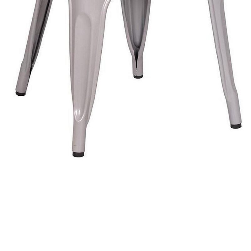 Steel Side Chair (Set 2)， Silver