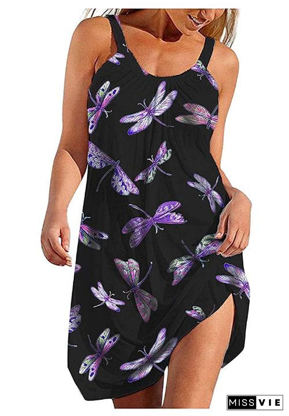 Sea Shell Printed Beach Slip Dress