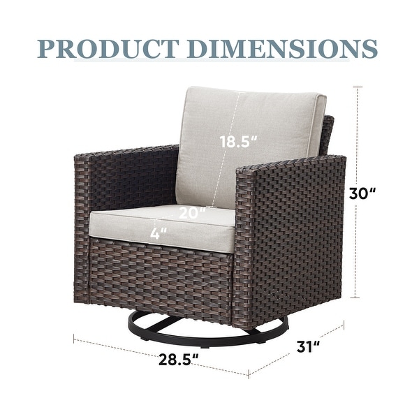 Patio Swivel Glider Chair 2 Piece Patio Furniture Sets