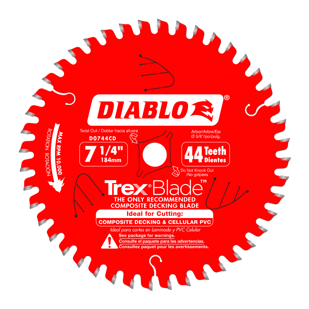 Diablo Tools 7-1/4 x 44 Tooth Composite Material/Plastics TrexBlade