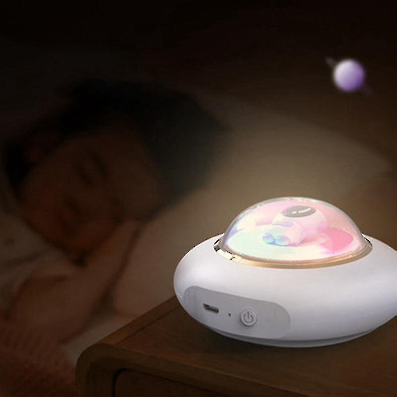 Astronaut Luminous Flying Saucer Hand Warmer Power Bank Warm Baby Rechargeable Hand Warmer Astronaut Electric Warmer