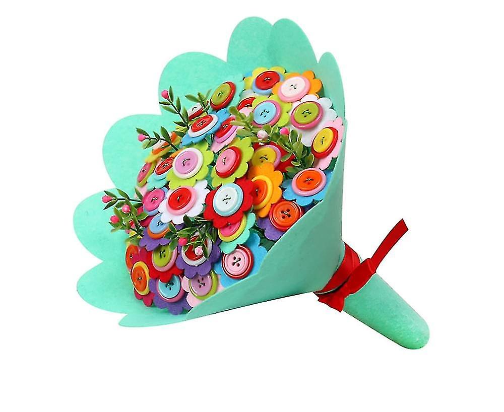 Kindergarten Handmade Puzzle Nonwoven Flower Bouquet Diy Children Craft Toy Gift - 2