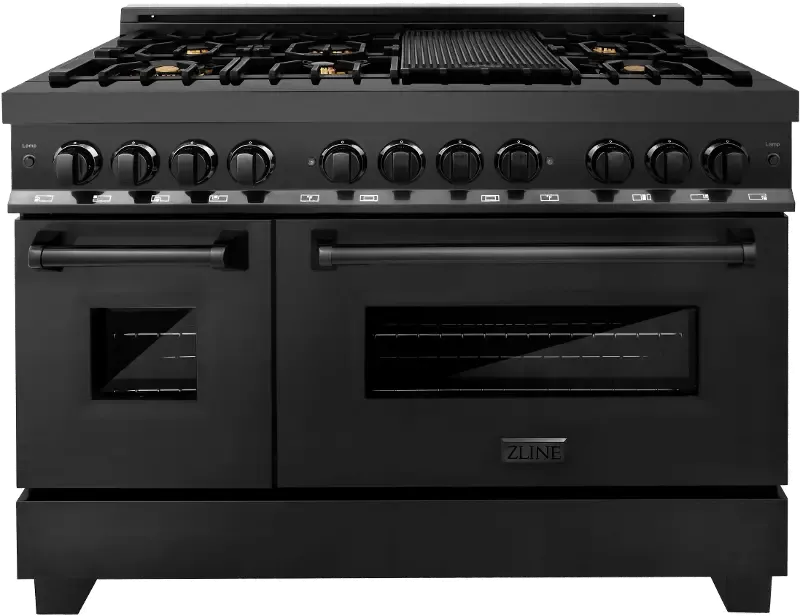 ZLINE Dual Fuel Double Oven Range RAB-BR-48