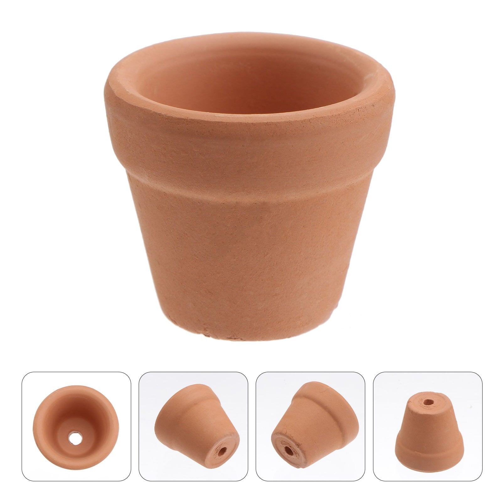 TINKSKY 10Pcs 3x3cm Small Mini Terracotta Pot Clay Ceramic Pottery Planter Cactus Flower Pots Succulent Nursery Pots Great