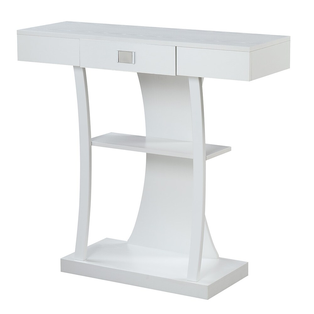 Convenience Concepts Newport 1 Drawer Harri Console Table with Shelves