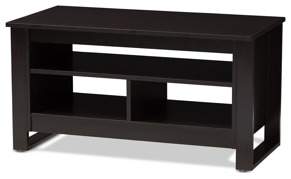 Nerissa Wenge Brown Coffee Table   Transitional   Coffee Tables   by HedgeApple  Houzz