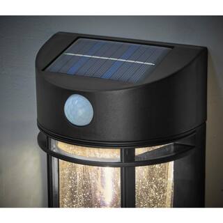 Hampton Bay 120-Degree Solar Filament Black Motion Sensing Outdoor Integrated LED Stair Light SL1836