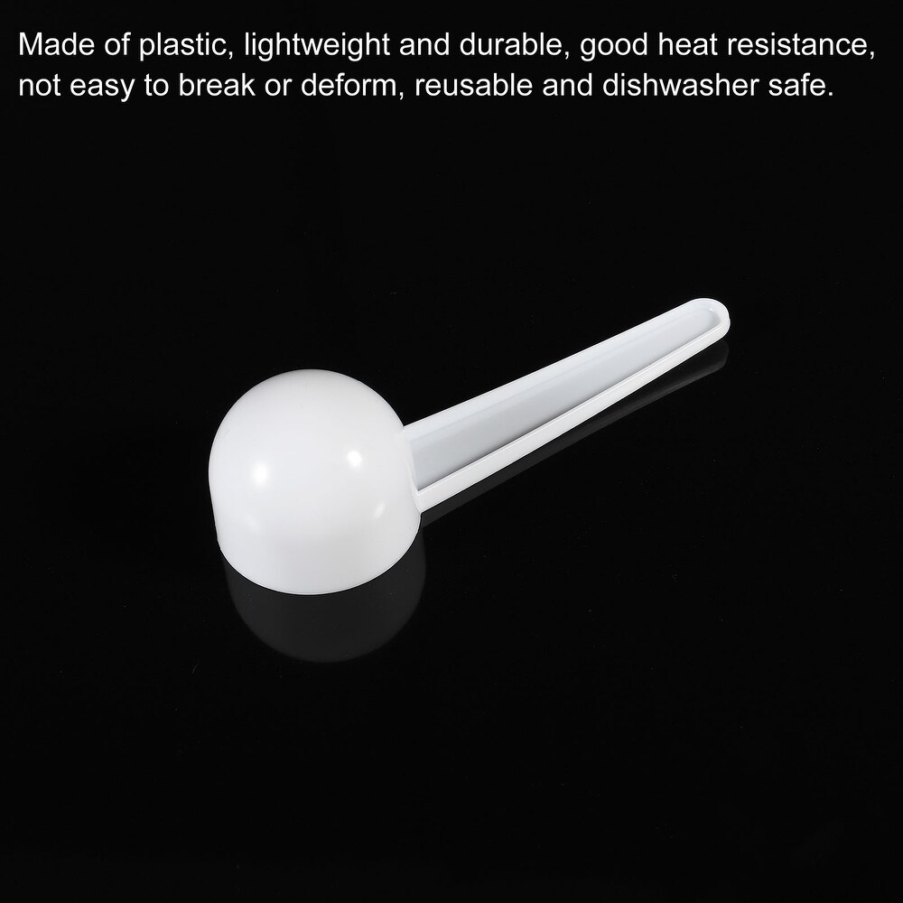 Micro Spoons 10 Gram Measuring Scoop Round Bottom Mini Spoon 30Pcs   White