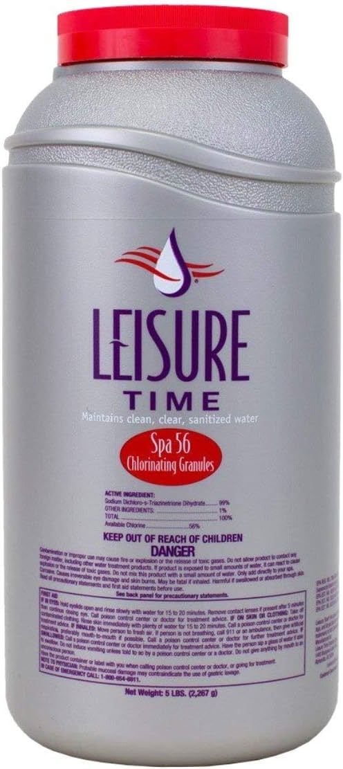 Leisure Time E5-06 Spa 56 Chlorinating Granules for Spas and Hot Tubs, 5-Pounds, 6-Pack