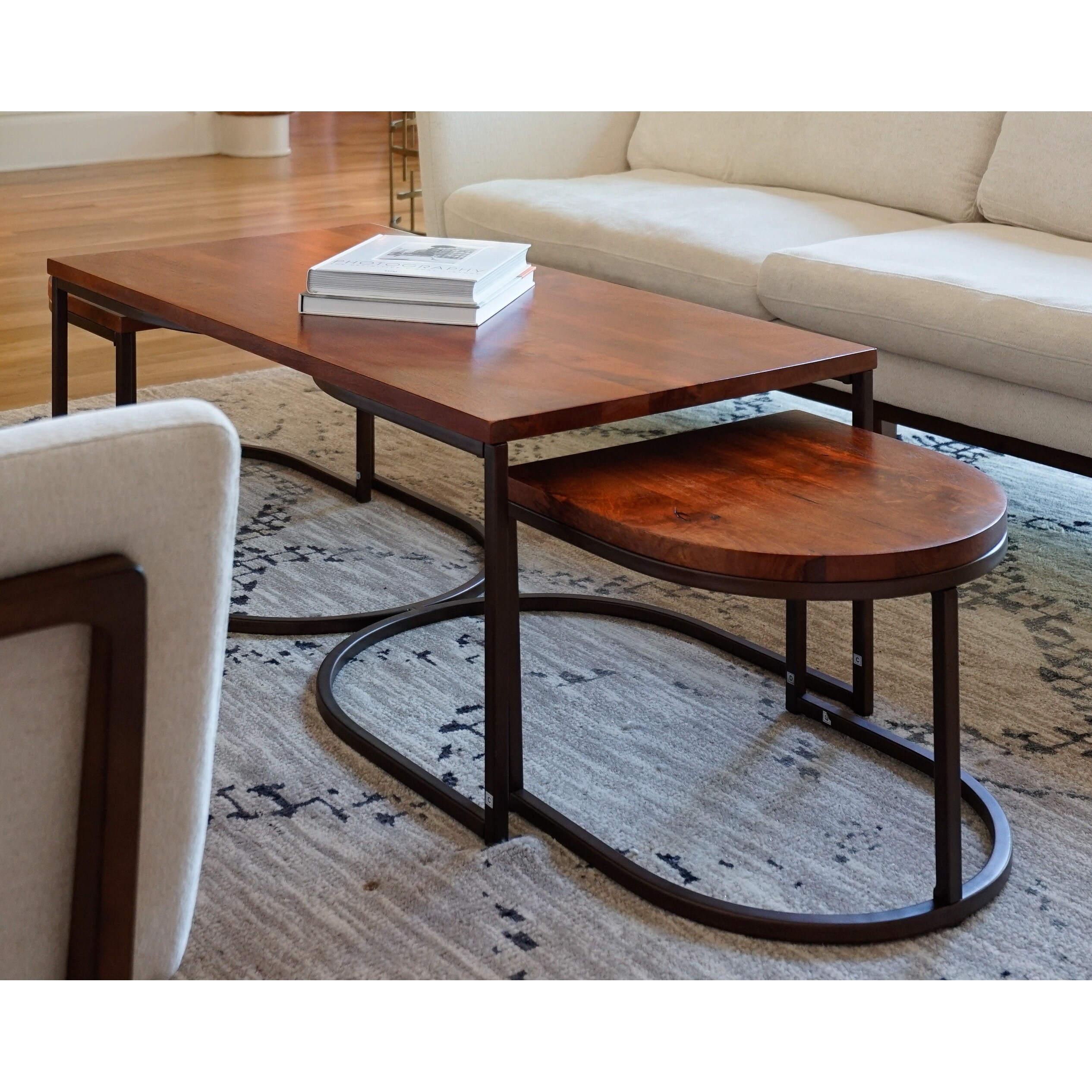 Posh Pollen Luton Coffee Table with Nesting Tables