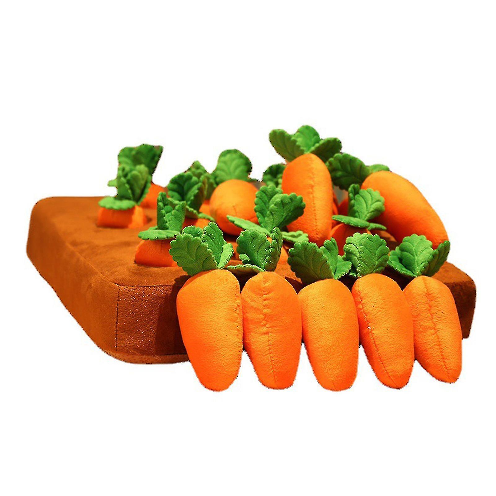 Carrot Field Plush Early Education Parent-child Interaction Toy Fun Pull Out Radish Pillow Pet Food Leakage Doll