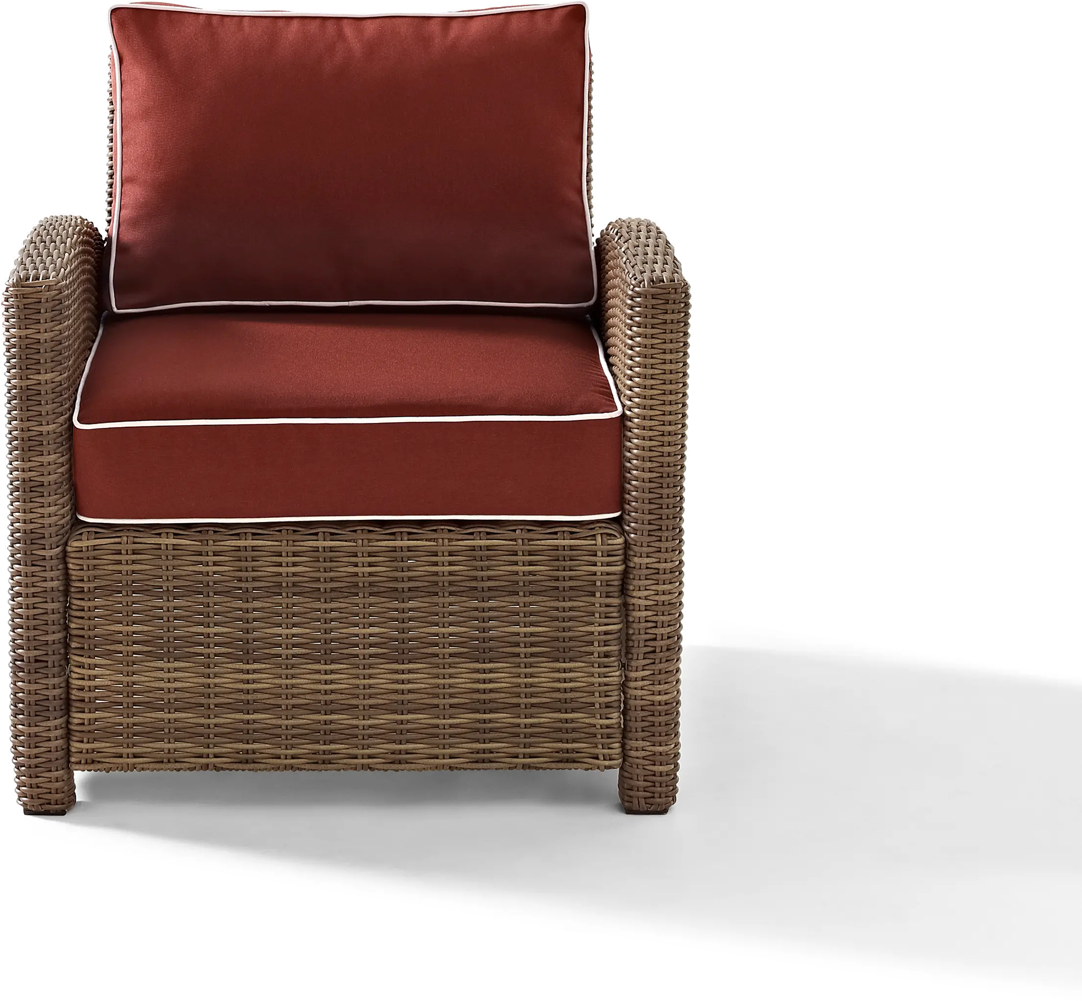 Bradenton Sangria and Wicker Patio Armchair