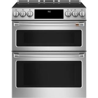 Cafe 30 in. 6.7 cu. ft. Smart Slide-In Double Oven Induction Range with Convection in Stainless Steel CHS950P2MS1