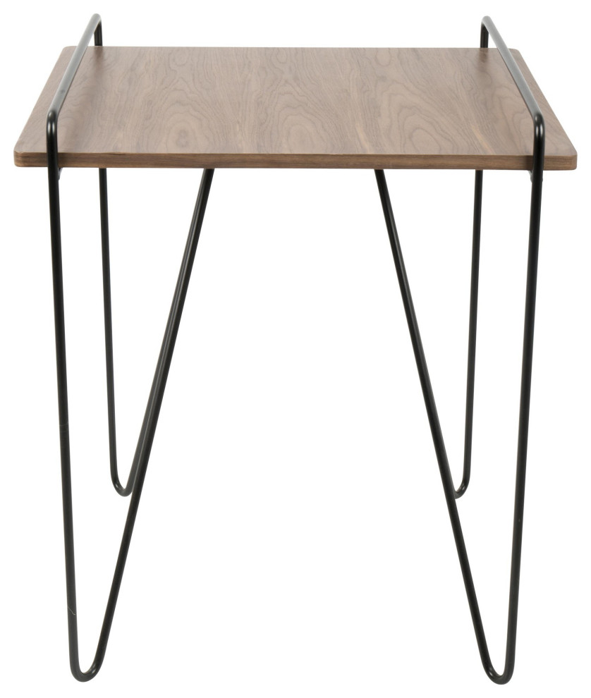 Loft Mid Century Modern End Table  Walnut and Black   Midcentury   Side Tables And End Tables   by First of a Kind USA Inc  Houzz