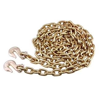 BRIDGELAND 12 in. x 20 ft. Grade 70 Trucker's Chain with Grab Hooks 91027