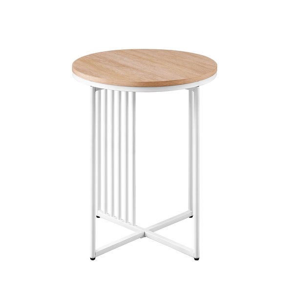 Middlebrook Metal-Slat Round Side Table