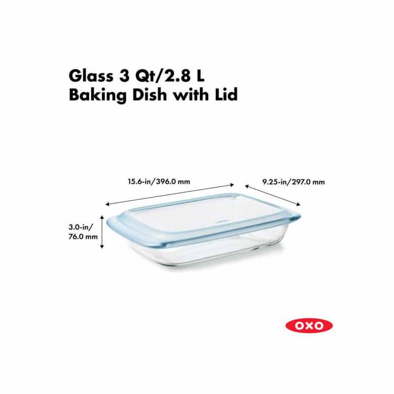 OXO 3 Quart Glass Baking Dish with Lid