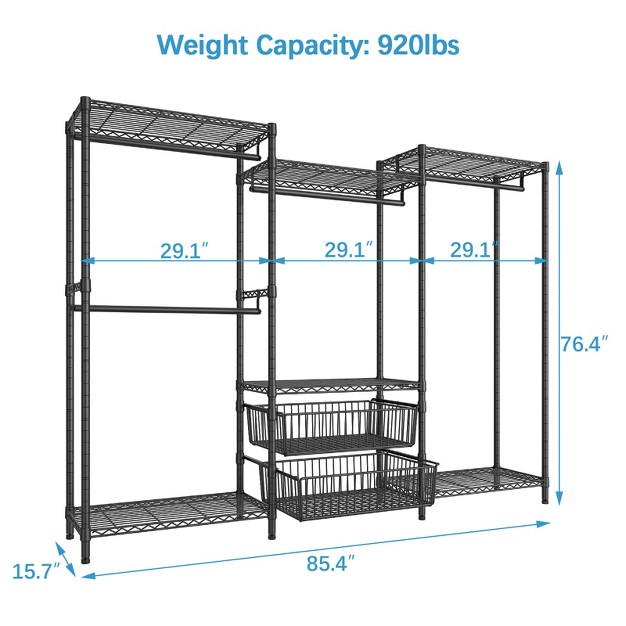 Vipek V10i Wire Portable Closet Heavy Duty Clothes Rack Large Size Clothing Rack