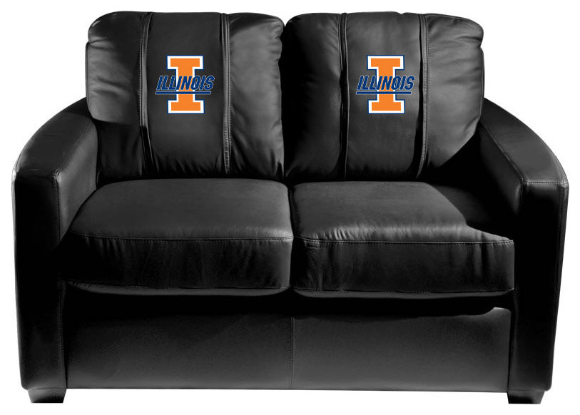 Illinois Fighting Illini Stationary Loveseat Commercial Grade Fabric   Contemporary   Loveseats   by DreamSeats LLC  Houzz