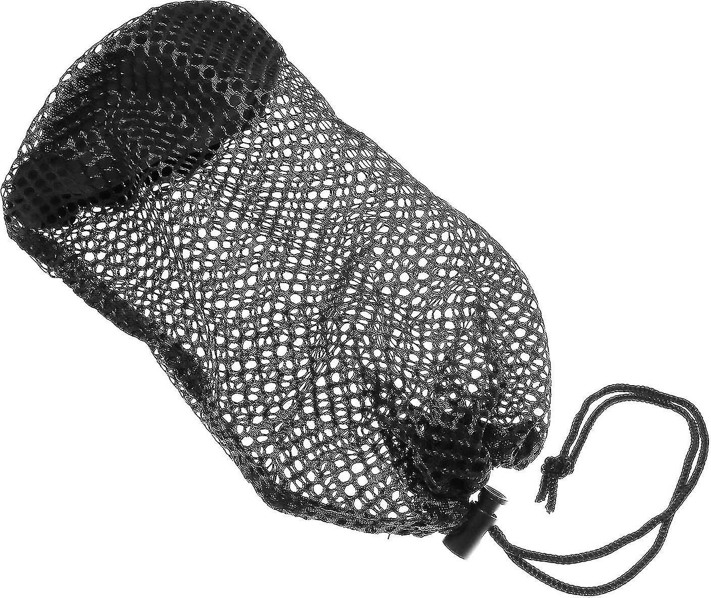 Nylon Mesh Golf Pouch Black Golf Ball Bag Golf Accessories Can Hold About 50 Golf Balls Golf Balls Carrying Drawstring Storag 1pc