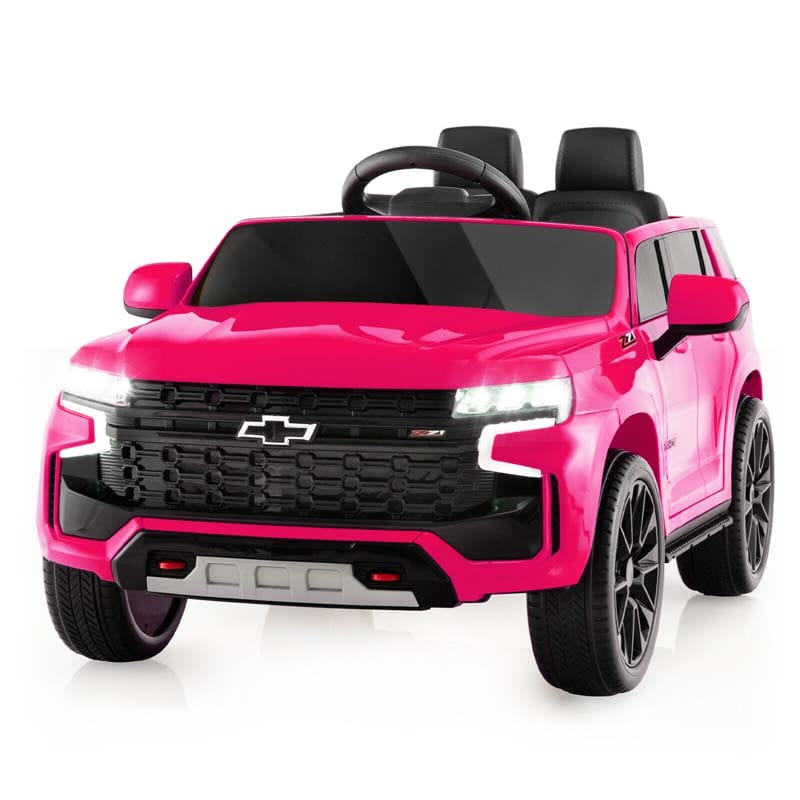 Licensed Chevrolet Tahoe Kids Ride On Car 12V Battery Powered Electric Truck SUV RC Vehicle with Light & Music