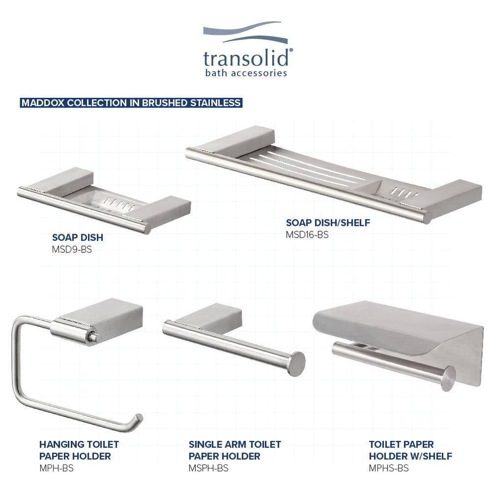 Transolid Maddox Wall-Mount 16 in. Soap Dish MSD16-BS