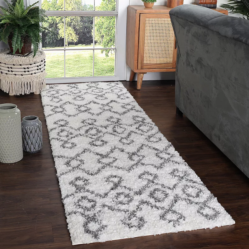 Superior Boho Geometric Shag Area Rug