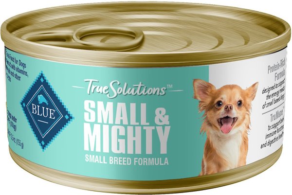 Blue Buffalo True Solutions Small and Mighty Small Breed Formula Adult Wet Dog Food， 5.5-oz can， case of 24