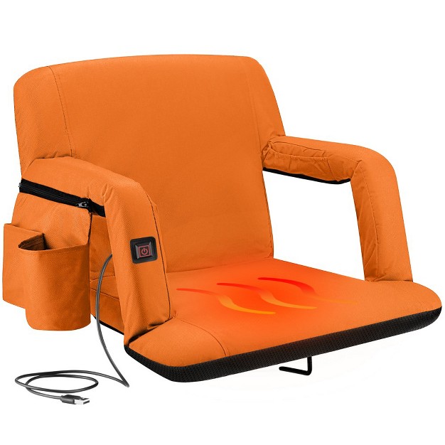 Alpcour Heated Reclining Stadium Seat With Armrests