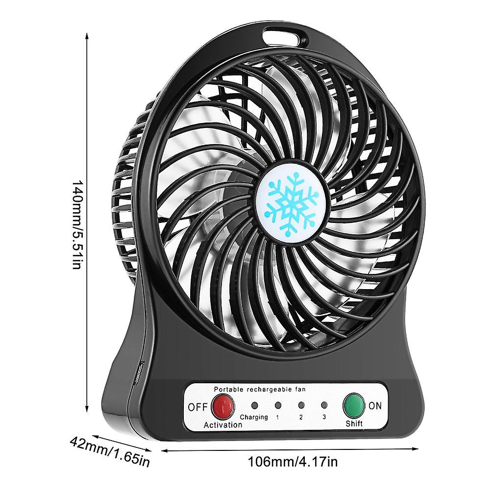 Mini Fan Desktop Usb Rechargeable Summer Outdoor Handheld Fans With Led Light