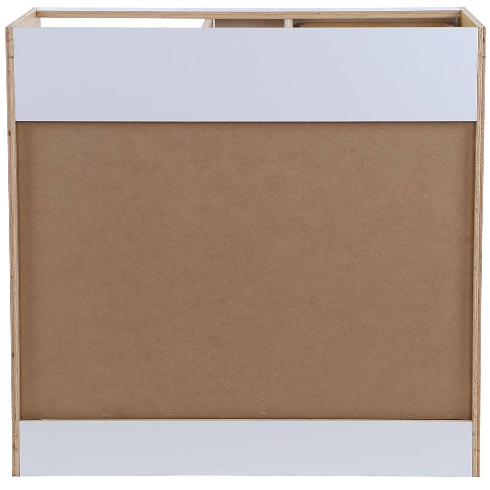 Hampton Bay Cambridge White Shaker Assembled Plywood Blind Base Corner Cabinet Soft Close Door  Drawer (36 in. W x 24.5 in. D) CM3635L-WH