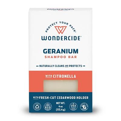 Wondercide Geranium Flea and Tick Shampoo Bar for Dogs and Cats; Paw Naturals