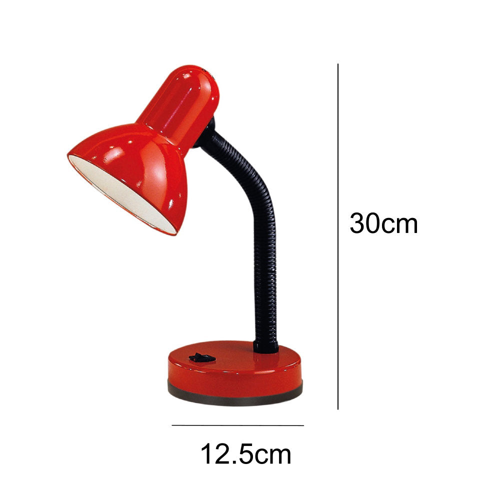 Eglo 9230 Red Retro Flexible Switched Study Table Desk Lamp 30cm