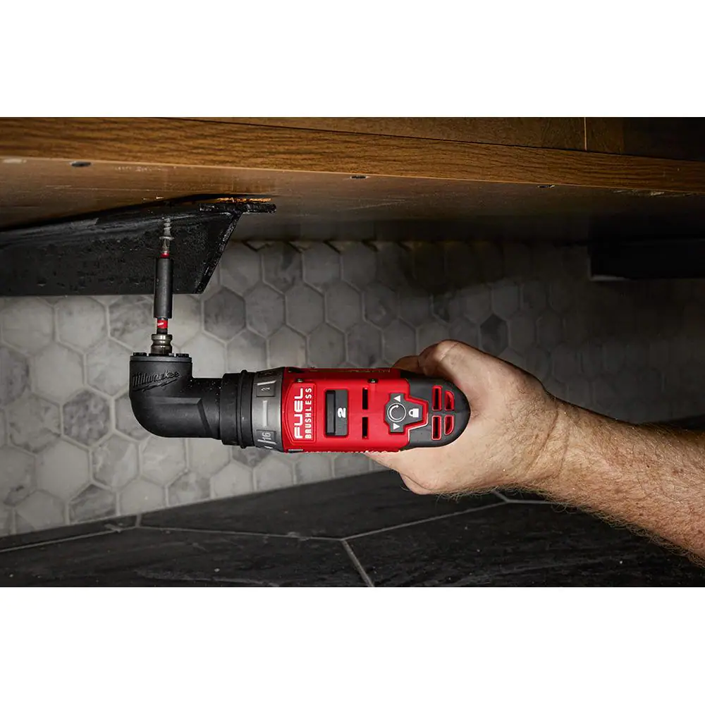 Milwaukee M12 FUEL 12V Lithium-Ion Brushless Cordless 4-in-1 Installation 3/8 in. Drill Driver with 4 Tool Head (Tool-Only)