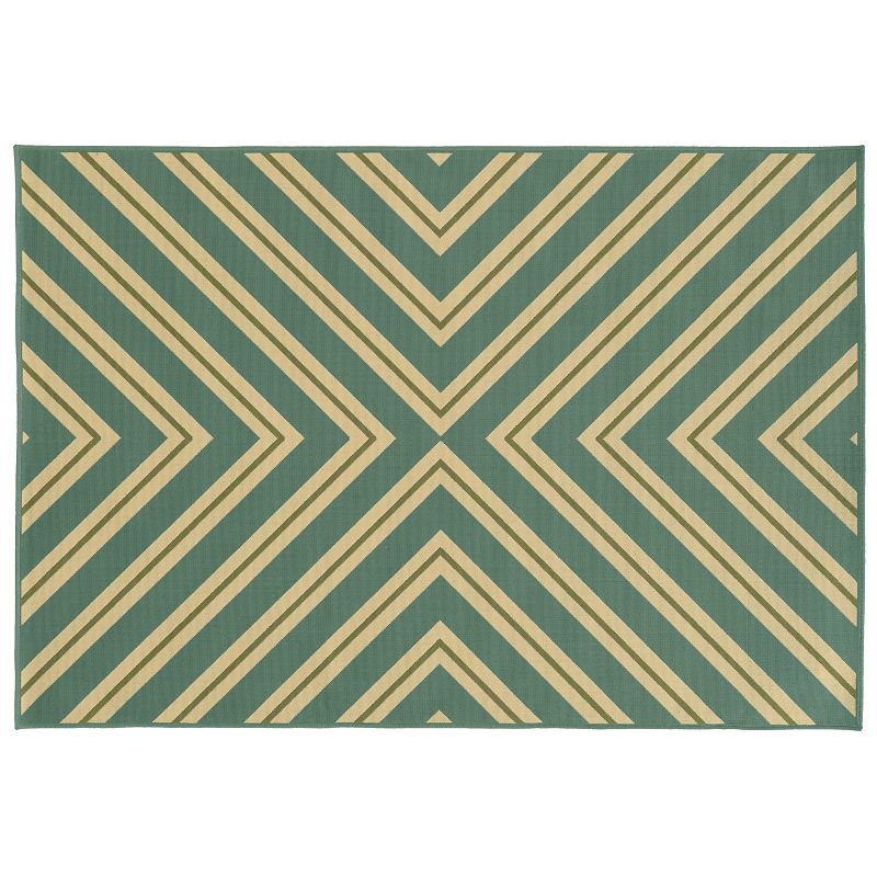 StyleHaven River Geometric Diamond Indoor Outdoor Rug