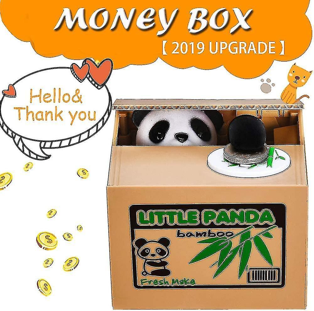 Panda Stealing Money Bank， Piggy Bank For Kids， Coin Bank For Money Saving， Automatic Stealing Money