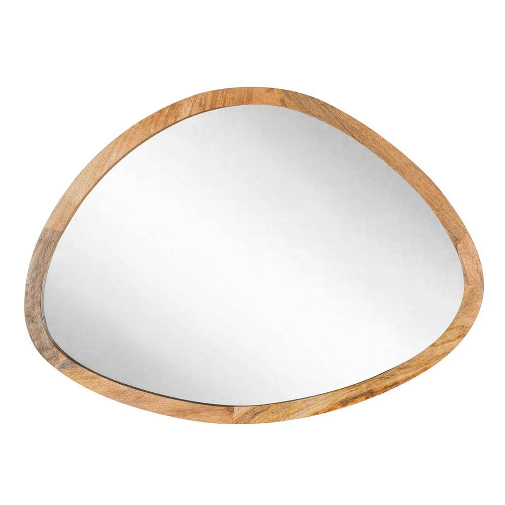 Poly and Bark Medium Irregular Natural Contemporary Mirror (30.5 in. H x 22 in. W) HD-573-NAT