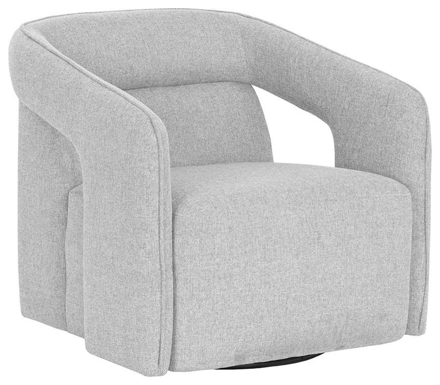 Madera Swivel Lounge Chair  Belfast Heather Gray   Contemporary   Indoor Chaise Lounge Chairs   by Virgil Stanis Design  Houzz