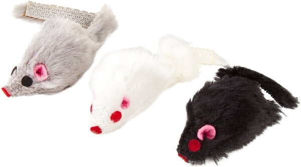 Penn-Plax Purr Pet Bag of Mice Cat Toy， Color Varies