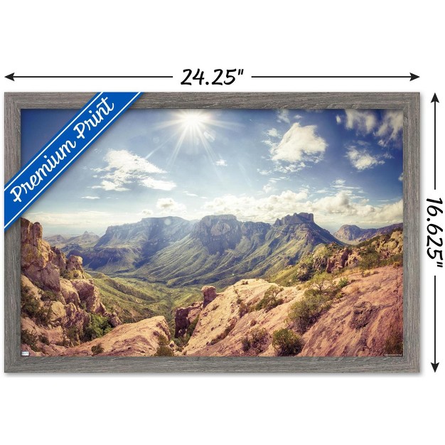 Trends International Texas Big Bend National Park Framed Wall Poster Prints