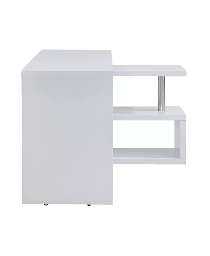 Southern Enterprises Tara Multifunctional Corner Desk with Shelves