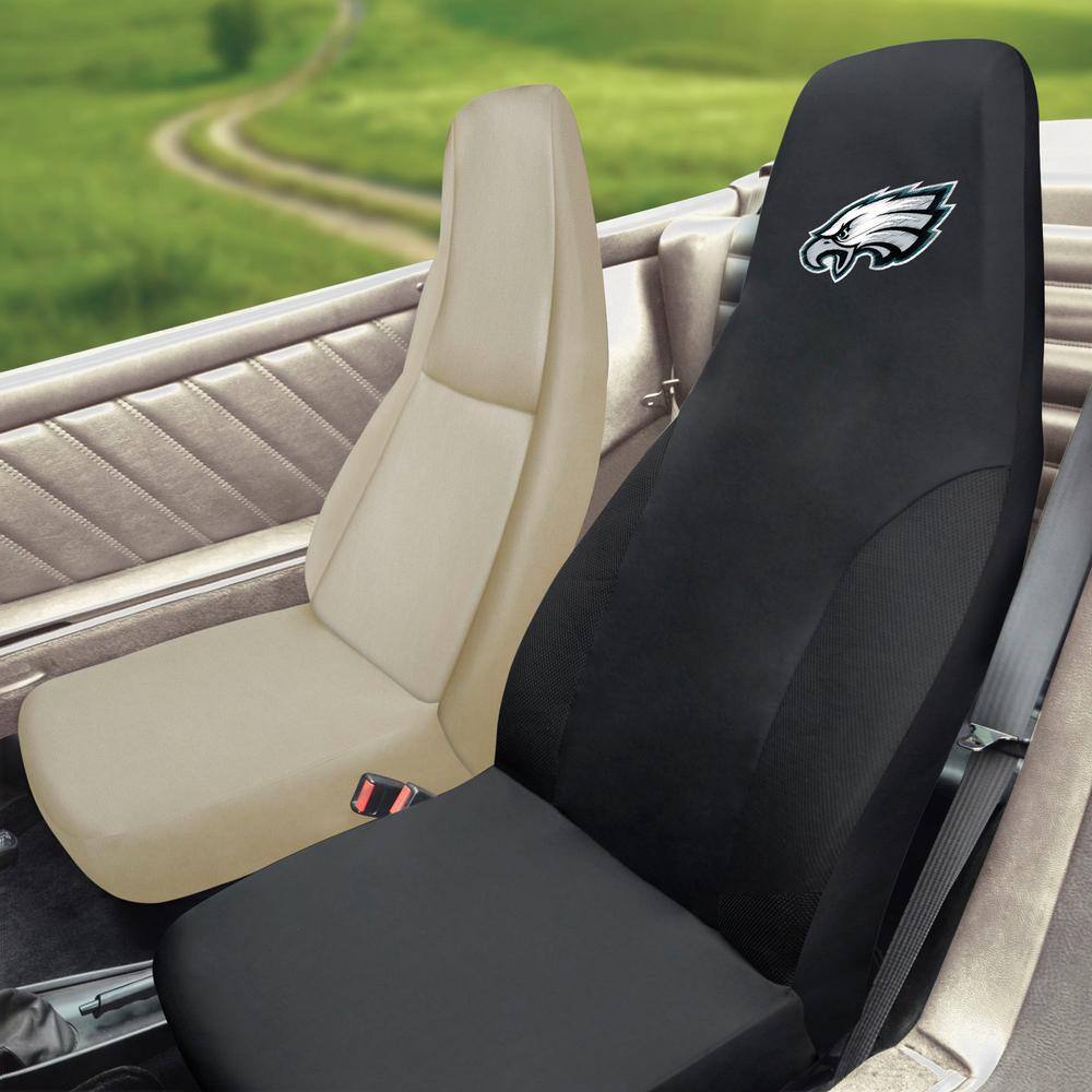 FANMATS NFL - Philadelphia Eagles Black Polyester Embroidered 0.1 in. x 20 in. x 40 in. Seat Cover 21575