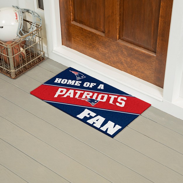 Evergreen New England Patriots Team Turf Mat 28 X 16 Inches Indoor Outdoor Doormat