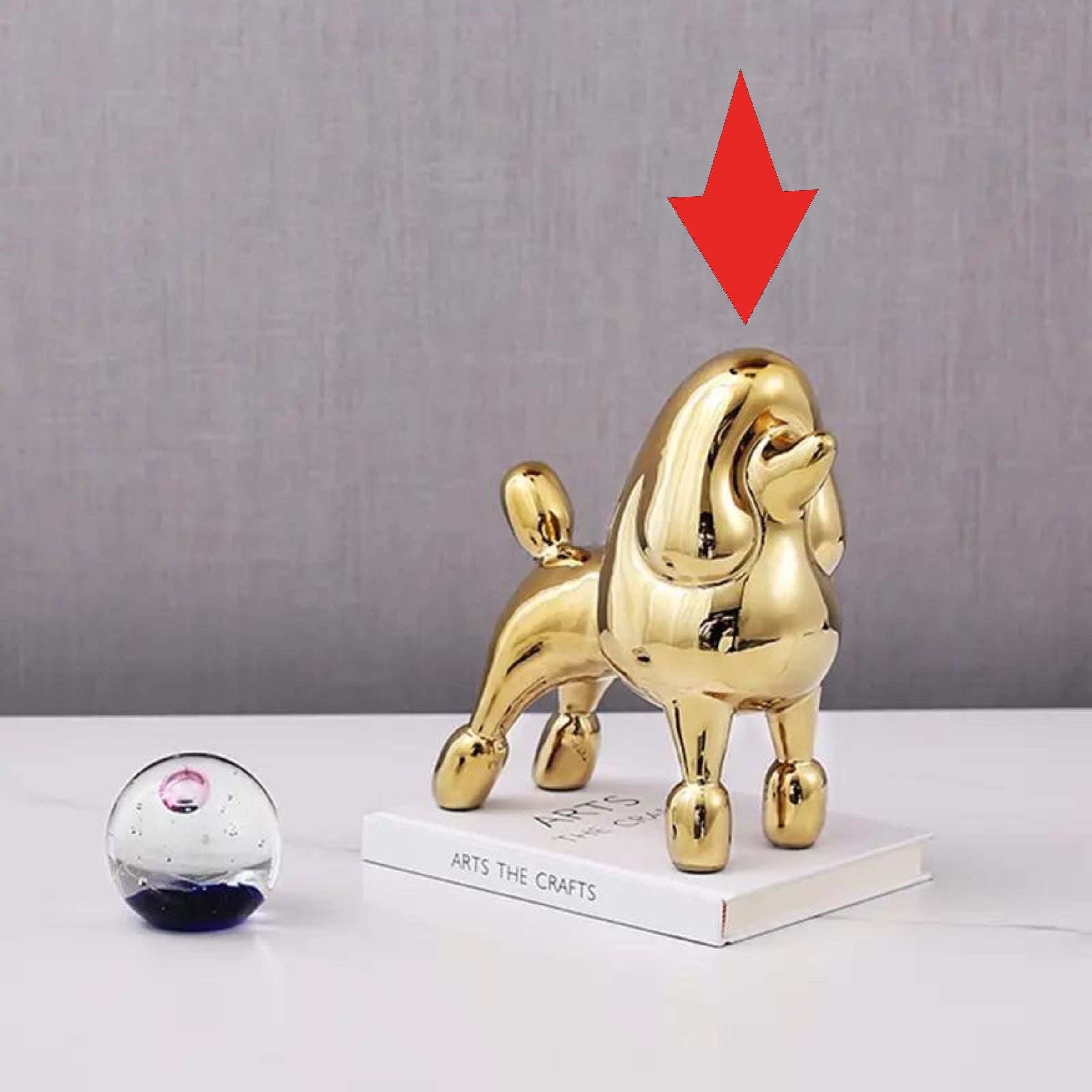 Gold Standing Dog -A Fa-D21071A