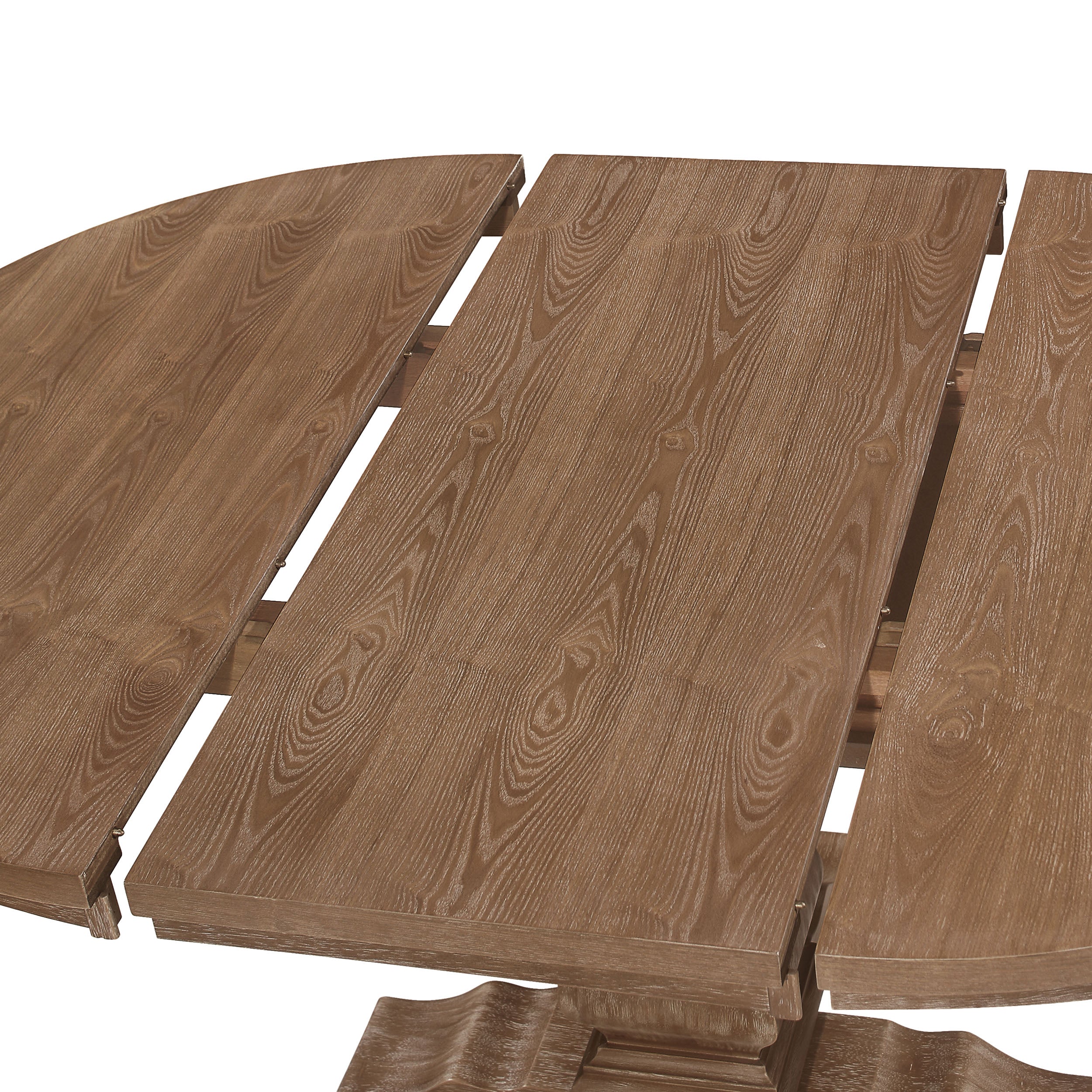 Judith Rustic Wood Expandable Oval Dining Table