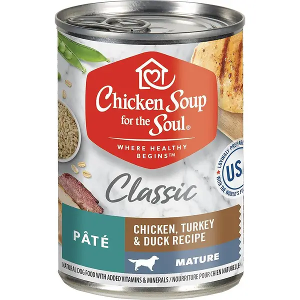 Chicken Soup for the Soul 13 oz Chicken Soup Chicken， Turkey， Duck Can Mature Dog Food